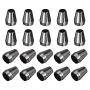 20Pcs 5mm Metal Bell Stopper Conical Cord Ends Lock Fastener Stopper, Dark Gray