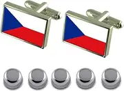 [Select Gifts] Shirt Dress Studs The Czech Republic Flag Cufflinks