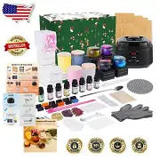 Complete Candle Making Kit for Adults - Digital Soy Wax Melt Warmer and Supplies