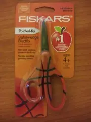 Fiskars 5" Basketball Non Stick Pointed Tip Kids School Safety Scissors NEW