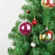 10x Clear Plastic Balls DIY Fillable Bauble Decorate Cute Ball Hanging Christmas
