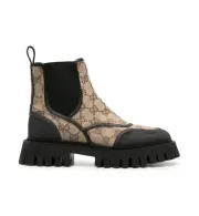 Gucci Maxi GG Panelled Canvas Boots Chunky Shoe US 12.5 NIB $970