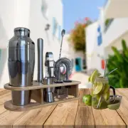 BrightAura - 10 Pcs Cocktail Shaker Set - Bartender Kit with Drink Mixer & To...