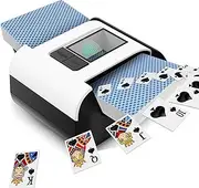 Automatic Card Shuffler 1-2 Deck,2000Mah Rechargeable Card Electric Shuffler,Intelligent Sensing Poker Shuffler Machine, for UNO Blackjack Texas Hold'em Family Party Travel Card Games