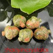 5pcs Natural Unakite Pine Cones Quartz Crystal Hand Carving Healing Gem Reiki