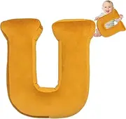 Plush Letter Cushion 40 x 35 x 10 cm, 26 English Alphabet Cushions, Cute English Alphabet Throw Cushion Room Couch Decorative Cushion for Children's Room Sofa Bed Floor Home Decorative (U)