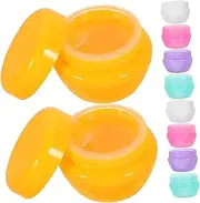 Healeved 10 pcs Portable Small Cream Jars Refillable Makeup Bottles with Lids Travel Friendly Empty Cosmetic Containers for Toiletries Leakproof Design for Creams Lotions