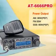 New Anytone AT-6666pro 80W 10M Amateur Radio AM FM USB LSB PA CW Mode CB Radio