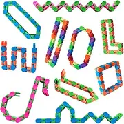 10 Pack Wacky Tracks Fidget Toys Gifts for Kids Students Classroom School Prizes Snap and Click Finger Sensory Toys for Adults Stress Relief ADD ADHD Autistic Keeps Hands Busy (10)