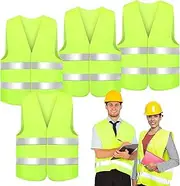 High Visibility Vests Car Safety Vest for Adults with Reflective Strips, Safety Vest Set, Breakdown Vest, Washable Vest, Neon Yellow, Car Breakdown Assistance, Safety Vest, Drivers, Workers