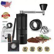 Portable Manual Coffee Grinder with Stainless Steel Burr - Adjustable & Compact