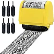 6pcs Identity Theft Protection Roller Stamp, Refills Confidential Roller Stamp, Privacy & Security Stamp Designed for ID Security