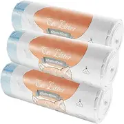 FwQoFvk 60 Count Cat Litter Box Liners, 3.15Mil Extra Thick Large Drawstring Cat Litter Bags, Tear Resistant Cat Litter Liners, Pet Garbage Bags for Self Cleaning Litter Box (67x40cm)