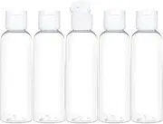5 PCS 100ml Plastic Empty Bottles with Top Flip Cap Empty Refillable Cosmetic Bottles For Lotion Shampoo Body Soap Toner Travel Containers