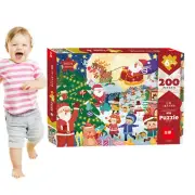Christmas Puzzles Jigsaw for Kids Brain Teaser 200 Pieces Toddler Puzzles