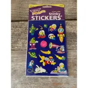 Vintage 90s Trend Scratch N Sniff Stinky Stickers Space Friends Coconut T-83017