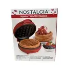 Nostalgia Red MyMini Waffle Maker Compact Size 5" Non-Stick New Sealed in Box (O