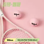 威爾勝 WILSON PINK BALL 櫻花粉2粒裝罐裝時尚比賽訓練用網球