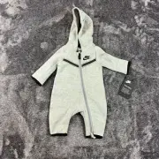 Nike Sportswear Tech Fleece Newborn Gray Heather Coverall NWT