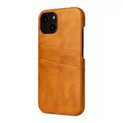 For iPhone 14 Plus Case Deluxe Leather Wallet Back Shell Slim Cover Yellow
