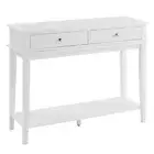 Chloe 2 Drawer Console Table Entry Hall Storage Desk White