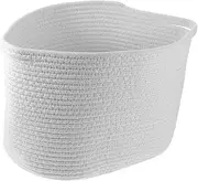 ERINGOGO Woven Storage Basket with Double Handles Cute Handheld Storage Box for Home Decor Organizing Durable Rope for Nursery Bathroom and Office Use