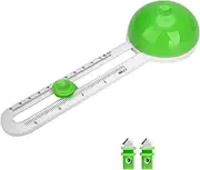 SAHENITEANA Circular Paper Cutter Rotary Circle Cutter Manual Round Cutting Tool Paper Trimmer Scrapbooking Tool with Replacement Cutter Head for DIY Paper Cards Craft Supplies