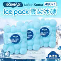 在飛比找Yahoo奇摩購物中心優惠-【KOMAX】韓國雲朵保冰磚3入組-420ml(保冷劑/保冰