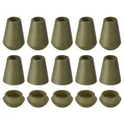 16Pcs Plastic Cord Lock Bell End Stopper Cord End Lock Rope Fastener, Dark Green