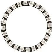 Y00024 Ws2812b 5050 Led Smart Rgb Ring Black String Lights