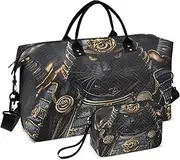 [ZRYSMY] Duffel Bag for Traveling, Cheetah Samurai Travel Bag Gym Bag, with Multiple Interior Pockets Shoulder Weekender Bag for Women Men with Toiletry Bag 20.5L x 1.9W x 13.8H, Multi-Colored, one size