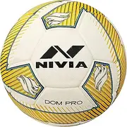 Nivia DOM05 Pro ‎PU Football (Yellow, Size 5) | Machine Stitched | 32 Panel | PU Micro Fiber top Layer | Soccer Ball | Latex Bladder Core