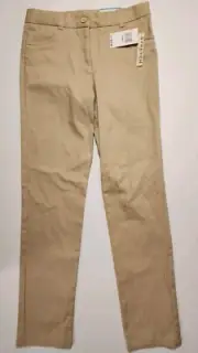 Girls' Dockers Approved Schoolwear Uniform Pants Khaki, Size 12 Skinny New