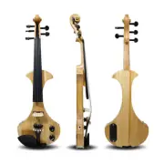 5 String Electric Violin 4/4 Ebony Fittings Solid wood Violin with Case Bow