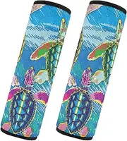 Car Seat Belt Pads 2 Piecing Breathable Seat Belt Shoulder Strap Covers Pad Child Safety Seat Shoulder Strap Cover Car Accessories for Adults and Kids M Turtles Crawl to Water