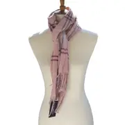 Steve Madden Plaid Rose/Tan Muffler Scarf O/S