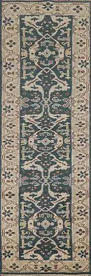 Luxurious Handcrafted Oushak Indian 10' Runner Rug Thick Plush 3x10 ft
