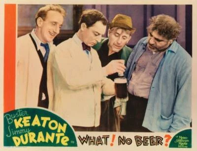 What No Beer Lobby Card Jimmy Durante Buster Keaton 1933 3 Old Movie Photo
