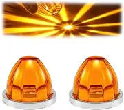 2 Pcs Watermelon Lights For Semi Truck,Led Watermelon Light Indicator Side Marker Lamp,Under Glow Wheel Lights For Truck,Clear Bright, Visible From Far Away (Orange)
