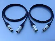 (2) 4FT Canare Star Quad L-4E6S w Neutrik XX Series XLR, Mic Interconnect Cable