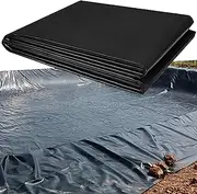 Black Pond Liner Underlayment 5x8m 7x10m 8x12m 10x15m Large Pond Tarp Impermeable Pond Membrane for Outdoor Ponds, Waterfall, Fountains and Artificial Lake(7x10m(23x32.8ft))