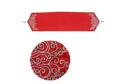 Embroidered Faux Silk Table Runner 33 x 135 cm