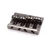 KD By AxLabs Vintage Style Bass Bridge - 5-Screw, 4-String - Antique Silver