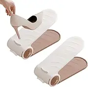 Double Layer Shoe Rack | Adjustable Shoe Holder Double Layer Organizer | Shoe Stack Sandals Rack with 4-Speed for Slippers Sneakers Flat Shoes