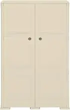 Wood Design Plastic Storage Cabinet 79x43x125 cm Angora White | Durable & Lightweight for Home, Office | Space-Saving Solution for Small Spaces