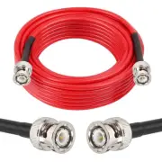 BNC Cable - 20FT RG58 50 Ohm Male to Male Coax Low Loss Extension With Adapte...