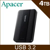 在飛比找PChome24h購物優惠-Apacer宇瞻 AC237 4TB 2.5吋行動硬碟-黑