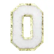 Chenille Letter Patches, Letter O Iron on Patches(White, 3.5 Cm/1.42")