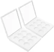 HAKIDZEL Empty Plastic Box for DIY Makeup Palette Square Small Case Lipstick Containers