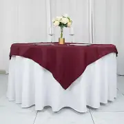 BURGUNDY 54" Premium Quality SQUARE POLYESTER TABLECLOTH Wedding Party Dinner